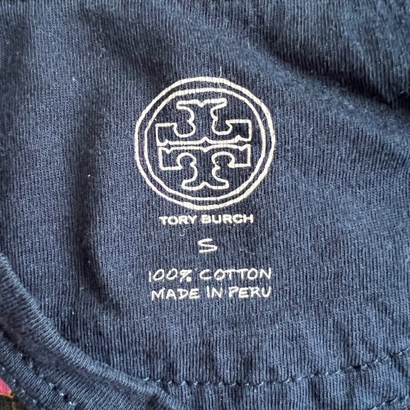 Tory Burch - Blue, Pink & Cream Floral Long Sleeve Shirt - Picture 5 of 9